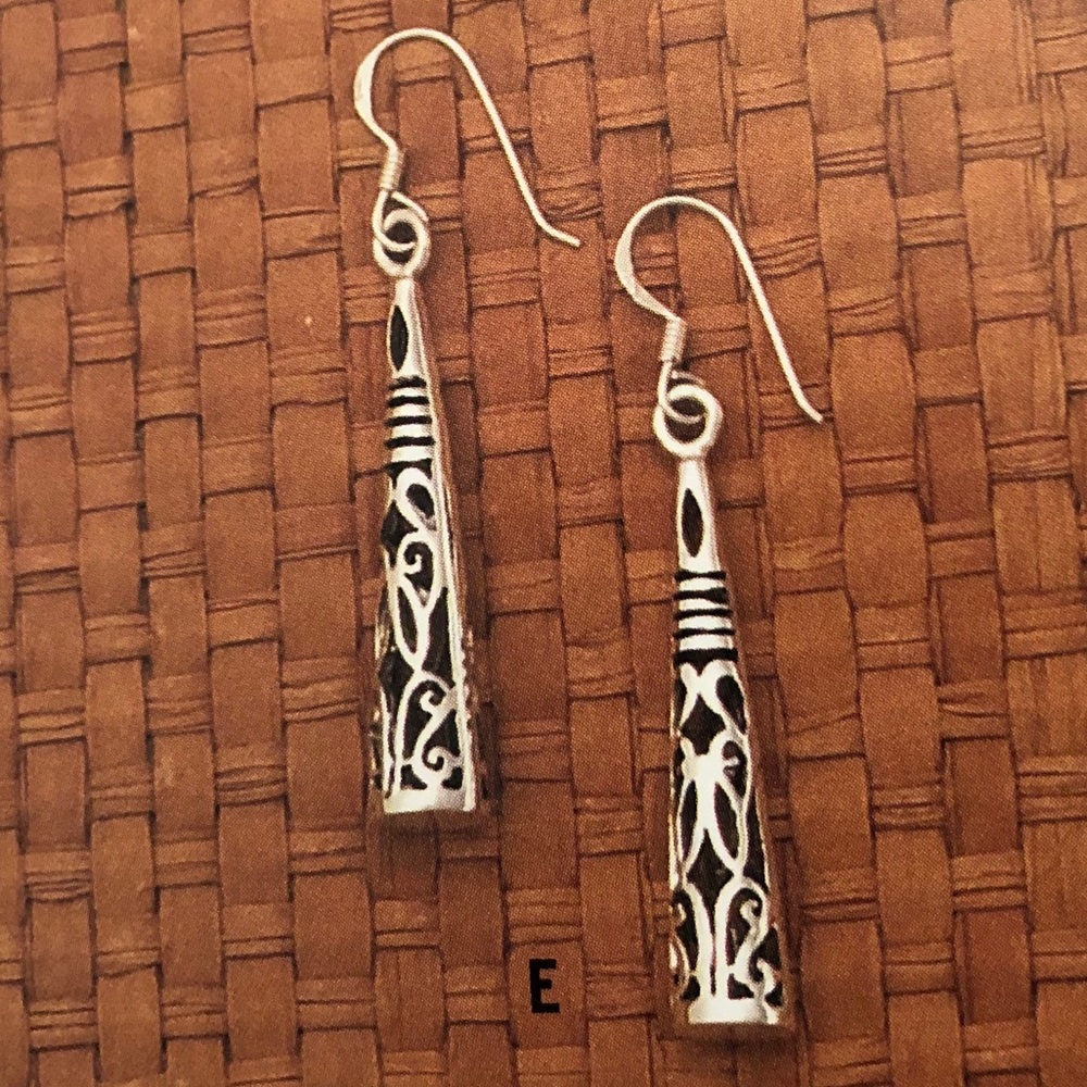 Vintage Silpada Sterling Silver Cone Filigree Earrings W1159 - Picture 8 of 12